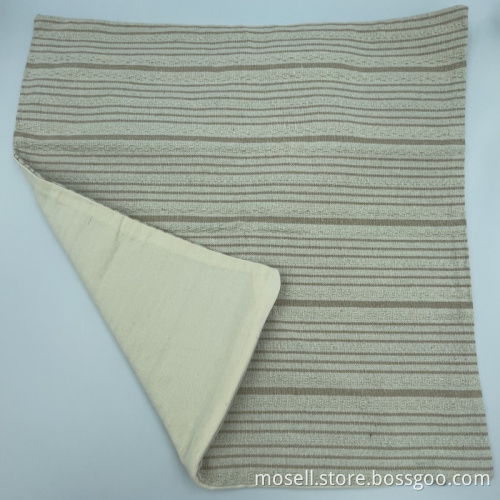 Simple Striped Cotton and Linen Fabric Pillowcase